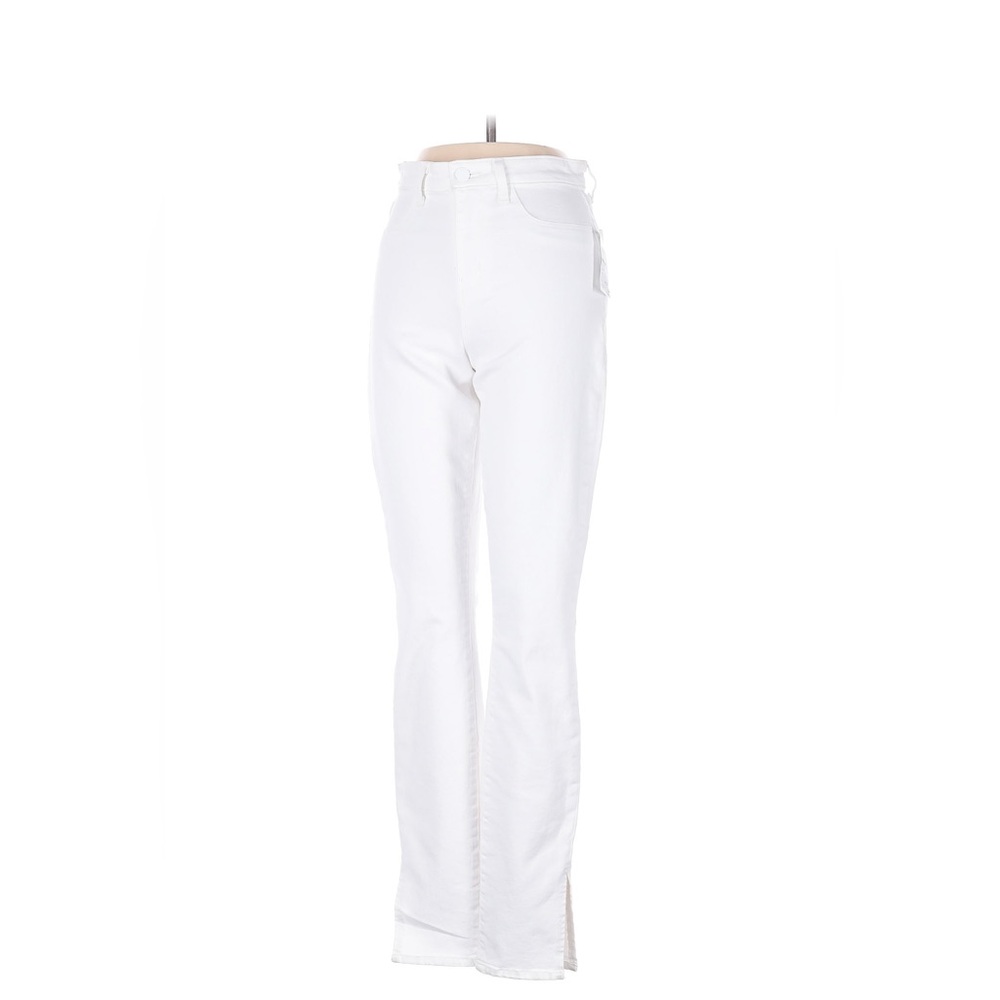 L’agence Skinny Classic White Women's Jeans with side slits